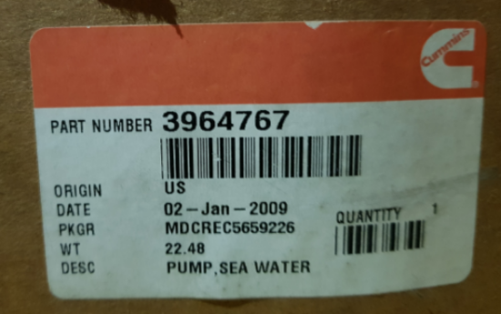 Picture of PUMP,SEA WATER