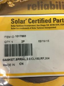 Gasket, Spiral, 2.0, Rf, Cl150, 304