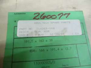 Driltech Seal Asm