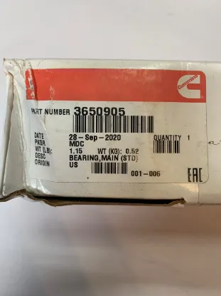 Picture of MAIN BEARING, STD