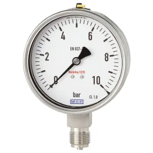 Bourdon Tube Pressure Gauge, Stainless Steel
