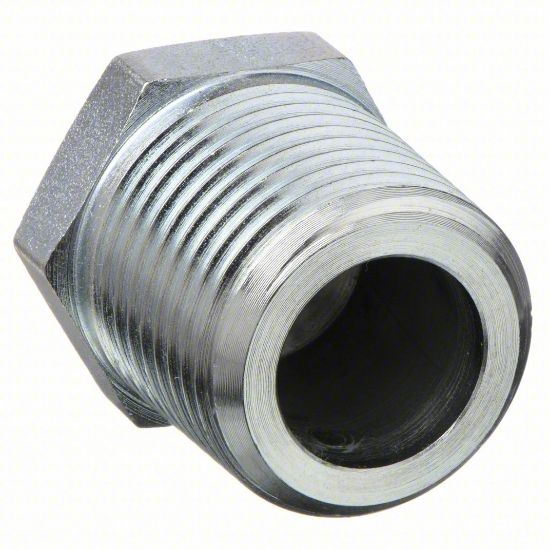 Picture of Hex Head Plug: 316L Stainless Steel, 1/2 in Fitting Pipe Size, Male NPT, 15/16 in